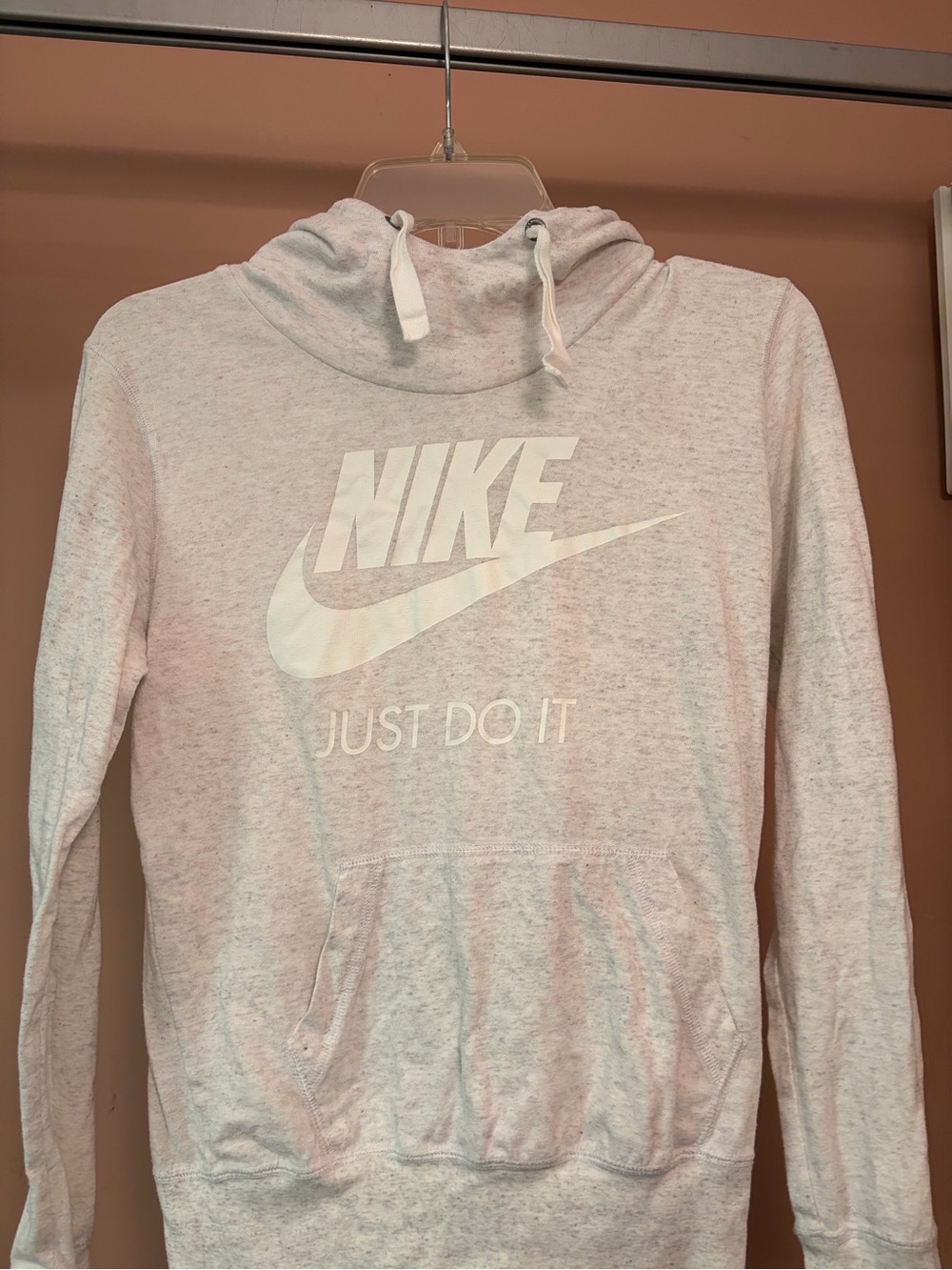 Nike White Heather Gray Pullover Hoodie